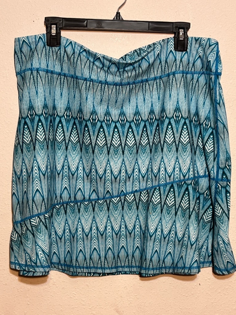 Prana Blue Chevron-Print Maxi Skirt